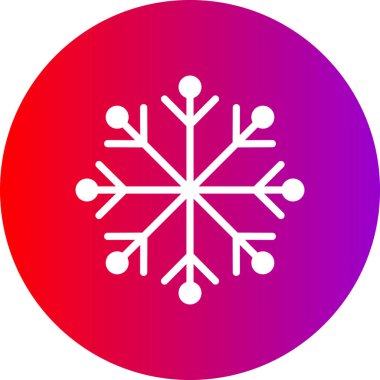 Kar Tanesi simgesi, vektör illüstrasyonu basit tasarım