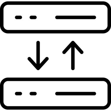 veri sunucusu vektör simgesi. dış hat biçim vektör simgesi, izole edilmiş ve beyaz renk arkaplanı.