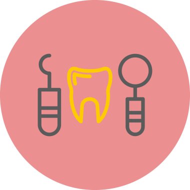 Kolayca düzenleyebilen ya da düzenleyebilen diş vektörü simgesi