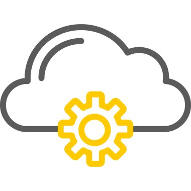 Modern basit bulut simgesinin vektör çizimi