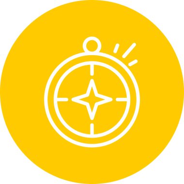 Pusula. Web simgesi basit illüstrasyon