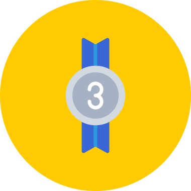 Altın madalya ikonu, vektör illüstrasyonu