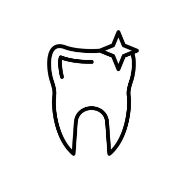 Moda tarzında izole edilmiş diş simgesi