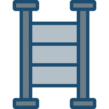 Merdiven. Web simgesi basit illüstrasyon