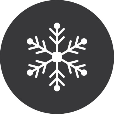 Kar tanesi. Web simgesi basit illüstrasyon
