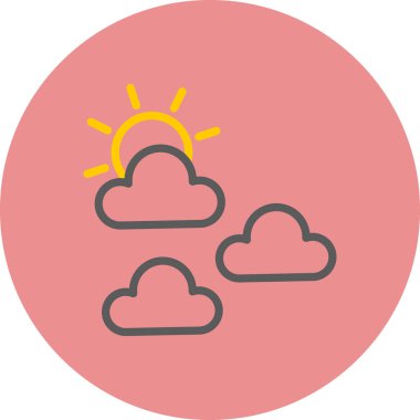 Bulut simgesi vektör illüstrasyonu