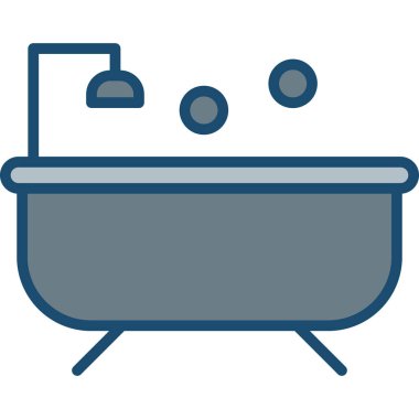 Küvet. Web simgesi basit illüstrasyon