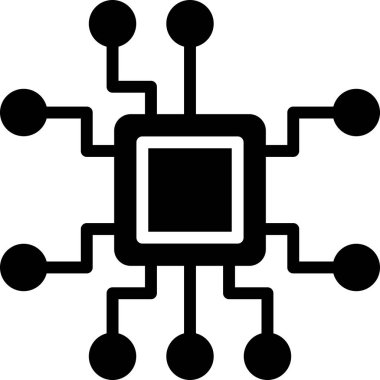 Cpu simgesi, vektör, illüstrasyon