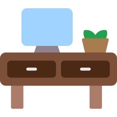 Mobilya. Web simgesi basit illüstrasyon