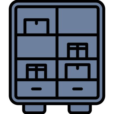 Dolap. Web simgesi basit illüstrasyon