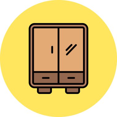 mobilya ikonu vektör illüstrasyonu