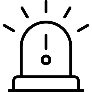 Alarm uyarı simgesi ana hat biçiminde