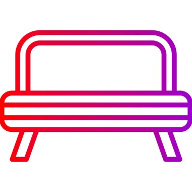 kanepe ikonu vektör illüstrasyonu