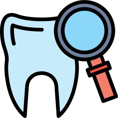 Diş bakımı. Web simgesi basit illüstrasyon