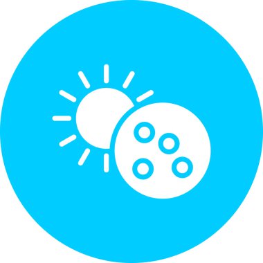 Güneş. Web simgesi basit illüstrasyon