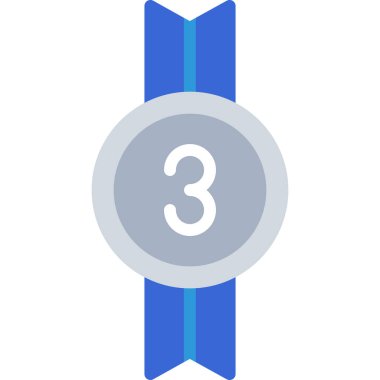 5 sayısının mavi ve beyaz ikonunun vektör illüstrasyonu