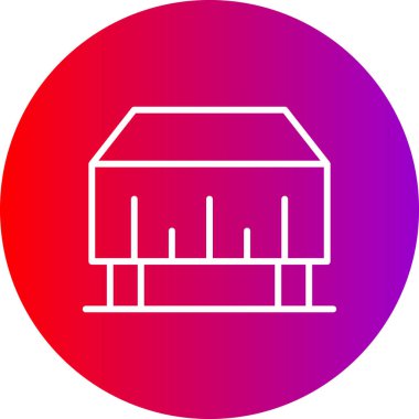 Modern yapı simgesinin vektör illüstrasyonu