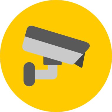 Güvenlik kamera renkli vektör simgesi