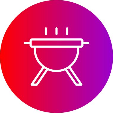 Barbekü simge vektör çizim
