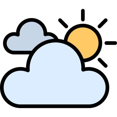 Bulut. Web simgesi basit illüstrasyon