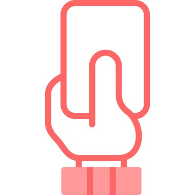 Dondurma ikonuyla el, vektör illüstrasyonu