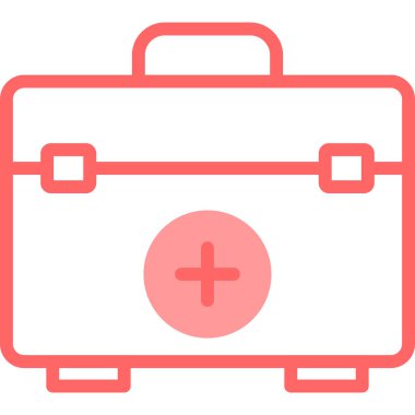 İlk yardım çantası. Web simgesi basit illüstrasyon