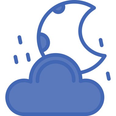 Ay gecesi simgesi taslak biçiminde