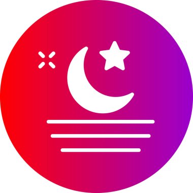 hilal ay ikonu vektör illüstrasyonu