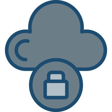 bulut depolama vektör çizgisi simgesi