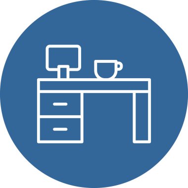 Modern ofis simgesinin vektör illüstrasyonu