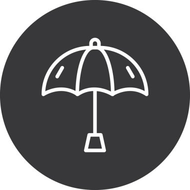 şemsiye simgesi vektör illüstrasyonu