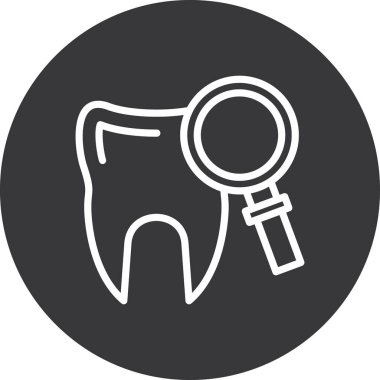 Diş bakımı ikonu. Web için diş bakımı vektör simgesinin özet çizimi