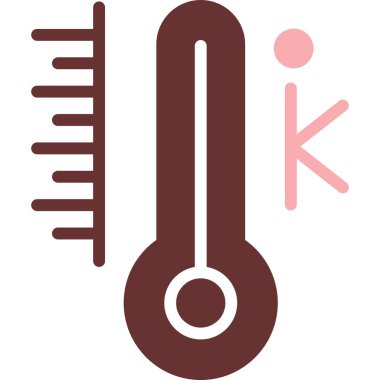 Termometre. Web simgesi basit illüstrasyon