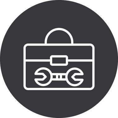 Çanta simgesinin vektör illüstrasyonu