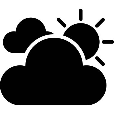 beyaz arkaplanda izole edilmiş bulut simgesi ve vektör illüstrasyonu