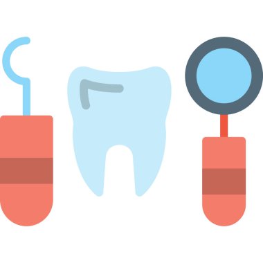 diş araçları düz simge