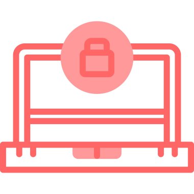 Dizüstü bilgisayar simgesi vektör çizimi