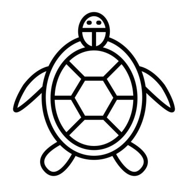 Bir kaplumbağanın vektör çizimi