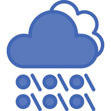 Bulut hesaplama simgesi vektör illüstrasyonu