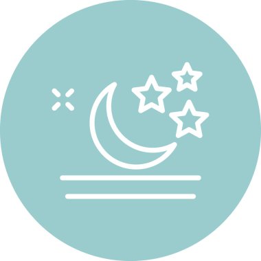 Ay. Web simgesi basit illüstrasyon