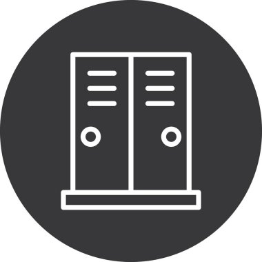 Dolap. Web simgesi basit illüstrasyon