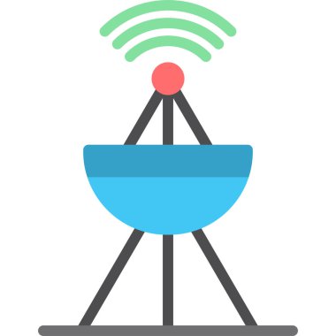 Uydu. Web simgesi basit illüstrasyon