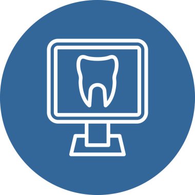 Diş simgesi vektör illüstrasyonu