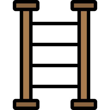 tahta merdiven vektör simgesi