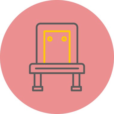 sandalye simgesi, modern vektör illüstrasyon tasarımı