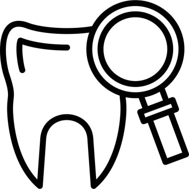 Diş ikonu. vektör illüstrasyonu