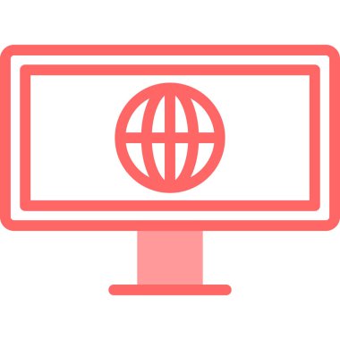 Küresel bilgisayar monitörü. Web tasarımı