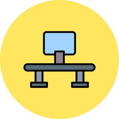 Sandalye simgesinin vektör illüstrasyonu