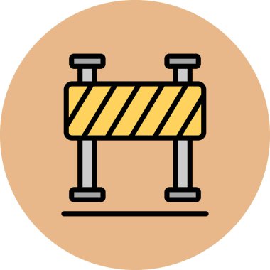 Bariyer Simgesi, vektör illüstrasyonu