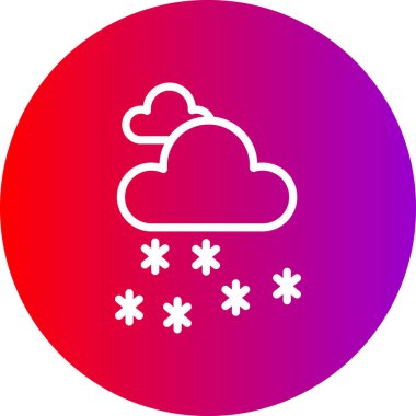 Çizgi Hava Durumu ikonu beyaz arkaplanda izole edildi. Renkli taslak konsepti. Vektör